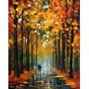 Gallery value USD13600 THE MORNING RAIN IS GONE - PALETTE KNIFE Oil Painting On Canvas By Leonid Afremov