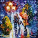 Gallery value USD7200 THE RED IMPRESSION - PALETTE KNIFE Oil Painting On Canvas By Leonid Afremov