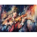 Gallery value USD16200 THE SOUND OF VIOLIN - PALETTE KNIFE Oil Painting On Canvas By Leonid Afremov