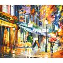 Gallery value USD10200 THE SWAN - LONDON - PALETTE KNIFE Oil Painting On Canvas By Leonid Afremov