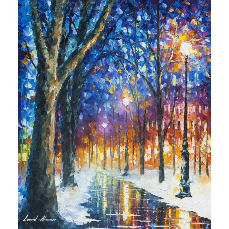 Gallery value USD19900 THOUGHTS OF THE TROPICS - PALETTE KNIFE Oil Painting On Canvas By Leonid Afremov