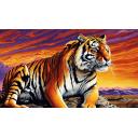 Gallery value USD18700 TIGER - PALETTE KNIFE Oil Painting On Canvas By Leonid Afremov