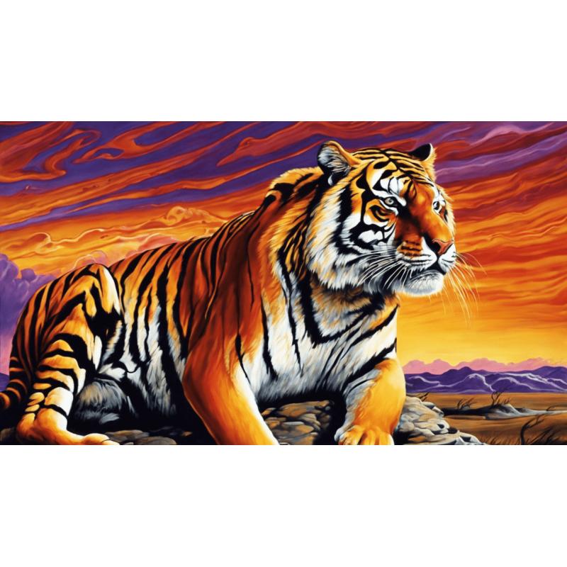 Gallery value USD18700 TIGER - PALETTE KNIFE Oil Painting On Canvas By Leonid Afremov