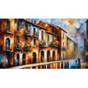 URBAN HERITAGE - PALETTE KNIFE Oil Painting On Canvas By Leonid Afremov