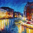 Gallery value USD19700 VENICE IN COLOR - PALETTE KNIFE Oil Painting On Canvas By Leonid Afremov