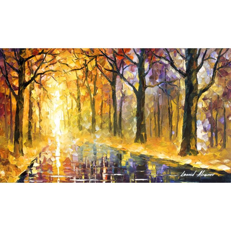 VIBRATIONS THAT NEVER END - PALETTE KNIFE Oil Painting On Canvas By Leonid Afremov