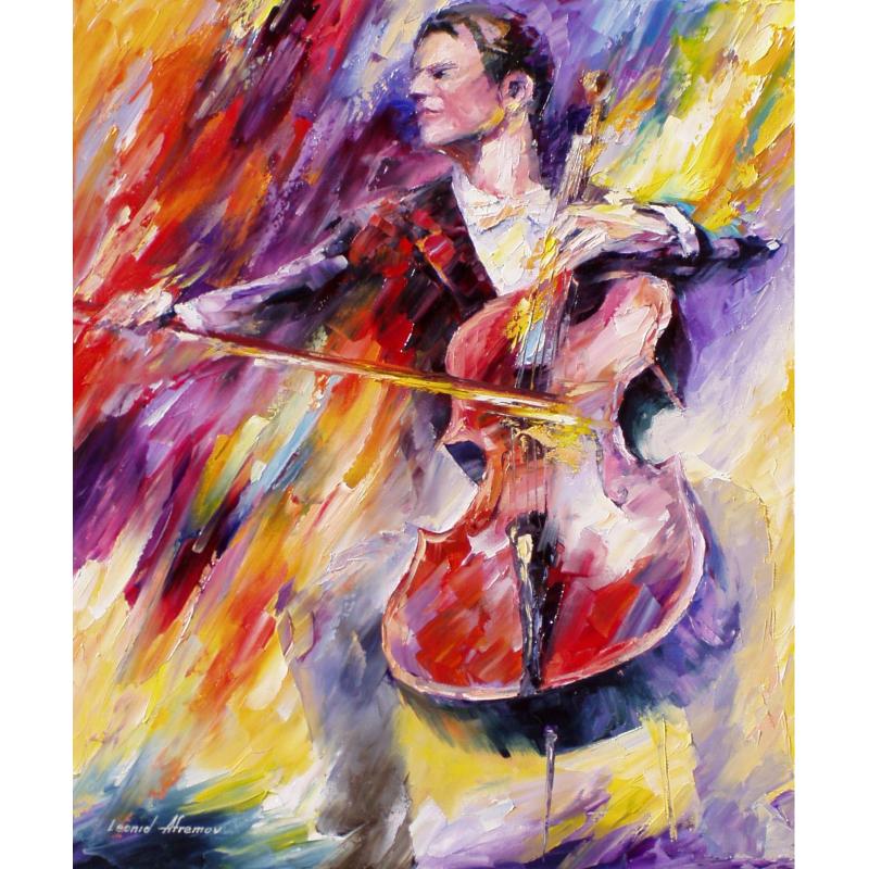 Gallery value USD19100 VIOLA OF COLORS - PALETTE KNIFE Oil Painting On Canvas By Leonid Afremov