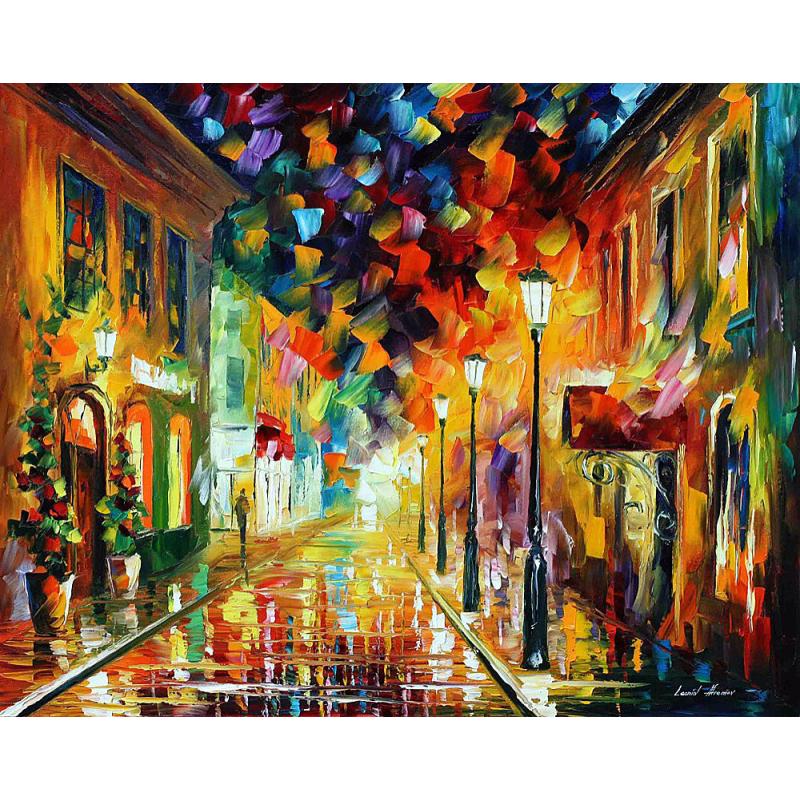 Gallery value USD16100 WAVES OF EXCITEMENT - PALETTE KNIFE Oil Painting On Canvas By Leonid Afremov