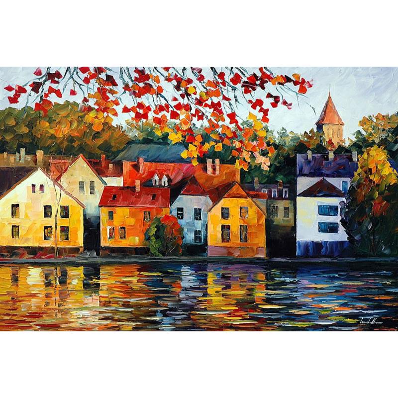 Gallery value USD18900 WHERE I GREW UP  - PALETTE KNIFE Oil Painting On Canvas By Leonid Afremov