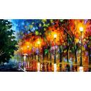 Gallery value USD11400 WHITE MOOD - PALETTE KNIFE Oil Painting On Canvas By Leonid Afremov